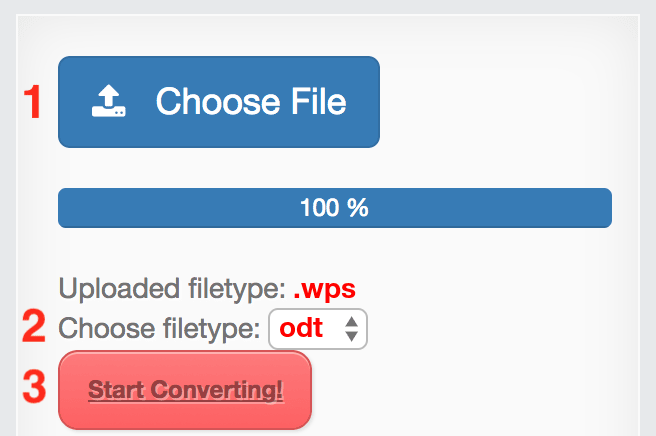 How to convert WPS files online to ODT